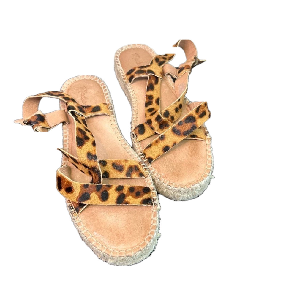 Madewell asymmetrical espadrille sandals, size 9.5